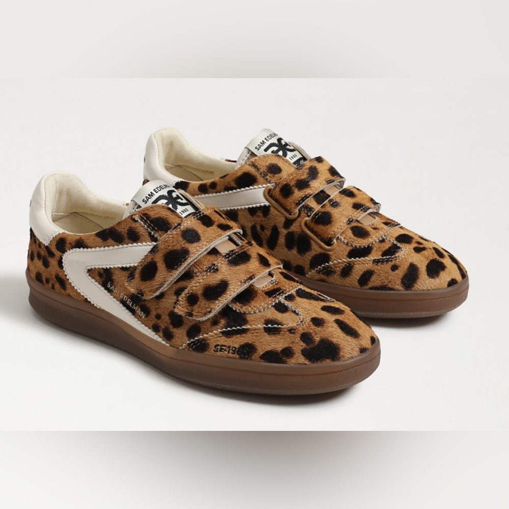 Sam Edelman Talia Leopard Print Sneakers with Velcro
